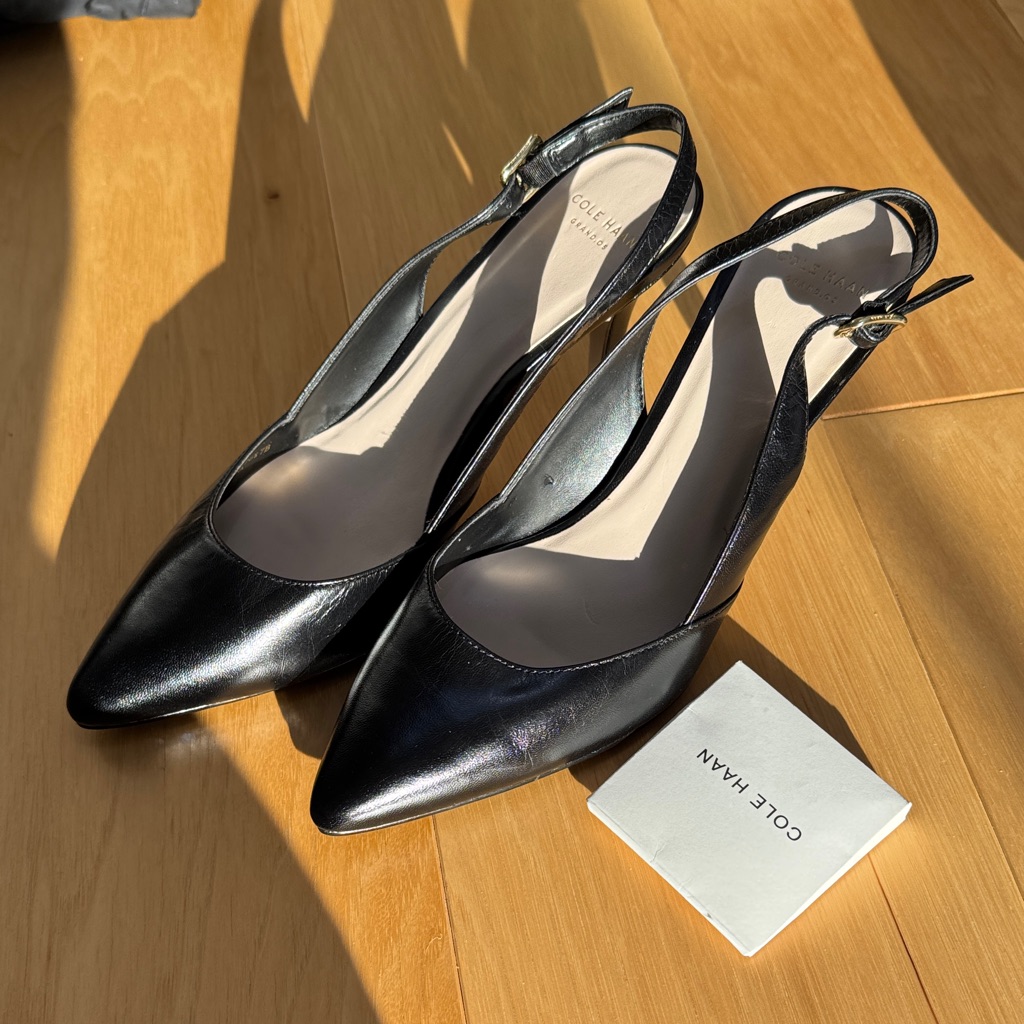 Cole Haan Black Slingback Heels - Size 7b